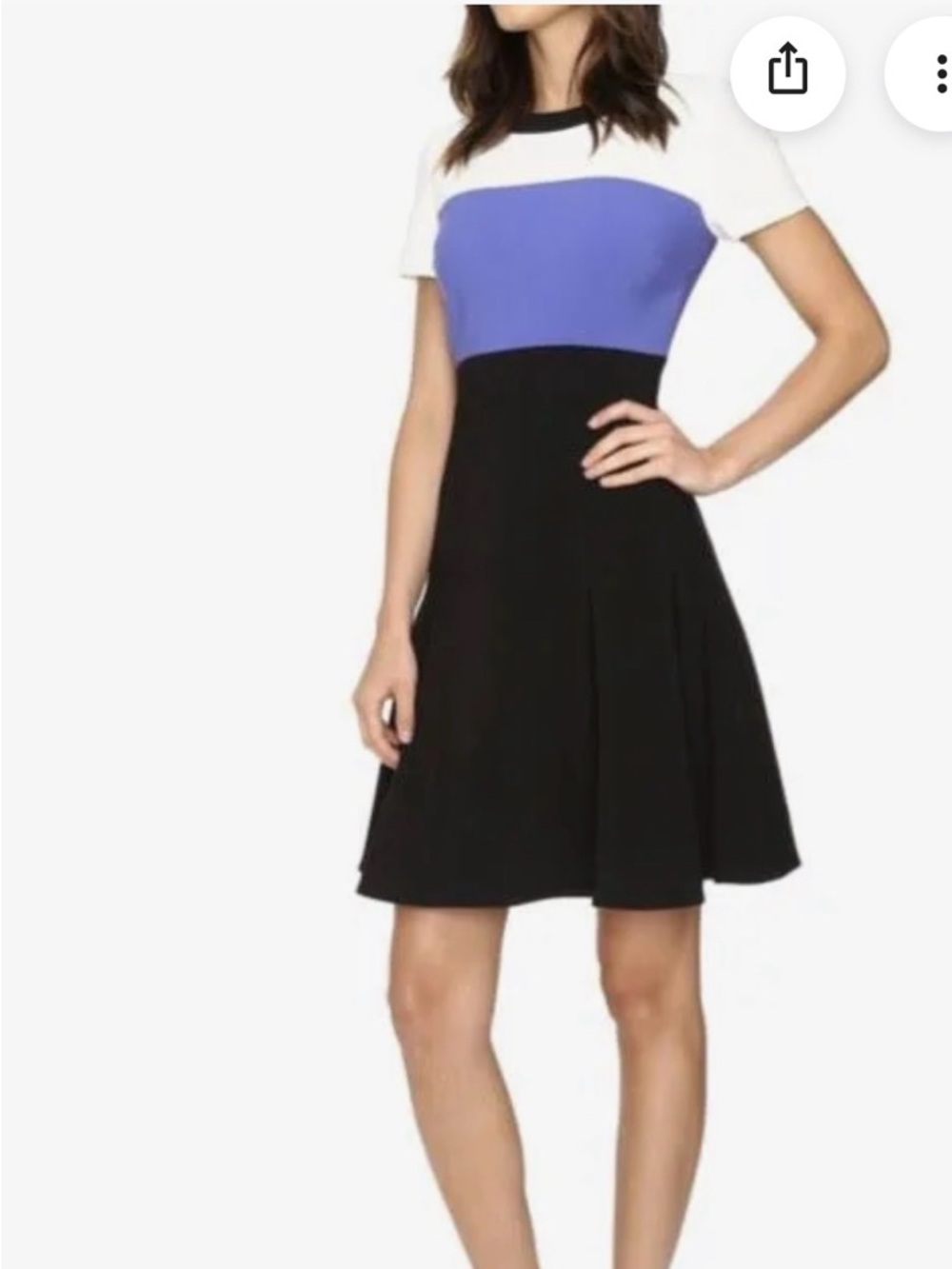 Kate Spade Cream and Blue A-Line Mini Dress